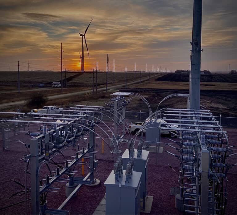 wind mills and high voltage